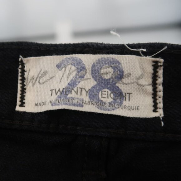 Free People We The Free Black Distressed Jeans Button Fly Size 28 - Picture 2 of 15